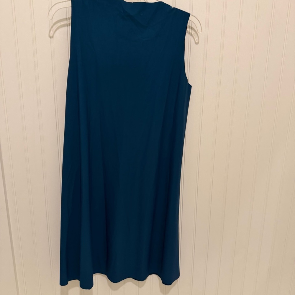 Alembika 3 Teal Sleeveless V-Neck Dress Lagenlook Artsy - Picture 4 of 4